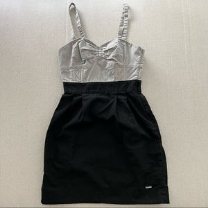 ARITZIA • Wilfred Black Gray Linen Mini Dress with Pockets Removable Straps